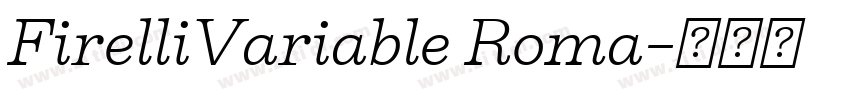 FirelliVariable Roma字体转换
